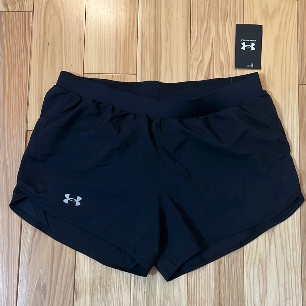 Under Armour Black Athletic Shorts Lightweight Elastic Waist